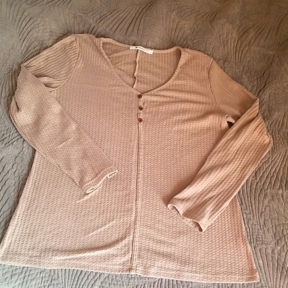 Taupe Ls thermal look tunic top
